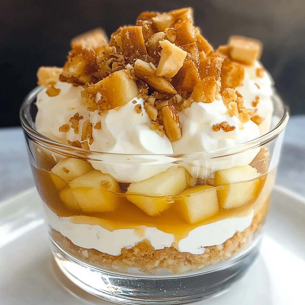 Bratapfel-Dessert im Glas