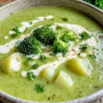 Brokkoli-Suppe mit Kartoffeln und Sahne