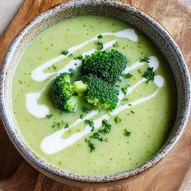 Brokkoli-Suppe mit Kartoffeln und Sahne