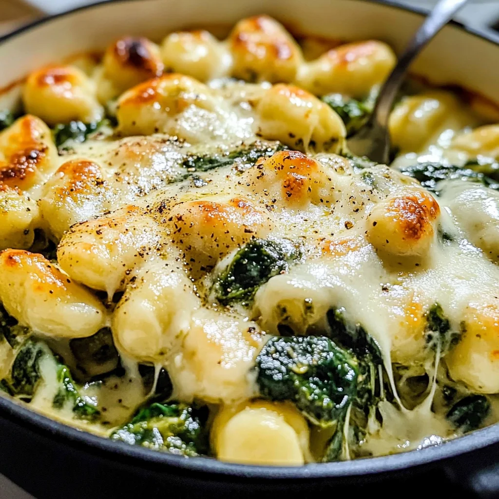 Creamy Pesto Gnocchi with Spinach and Artichokes