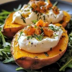 Gefüllte Süßkartoffeln mit Burrata