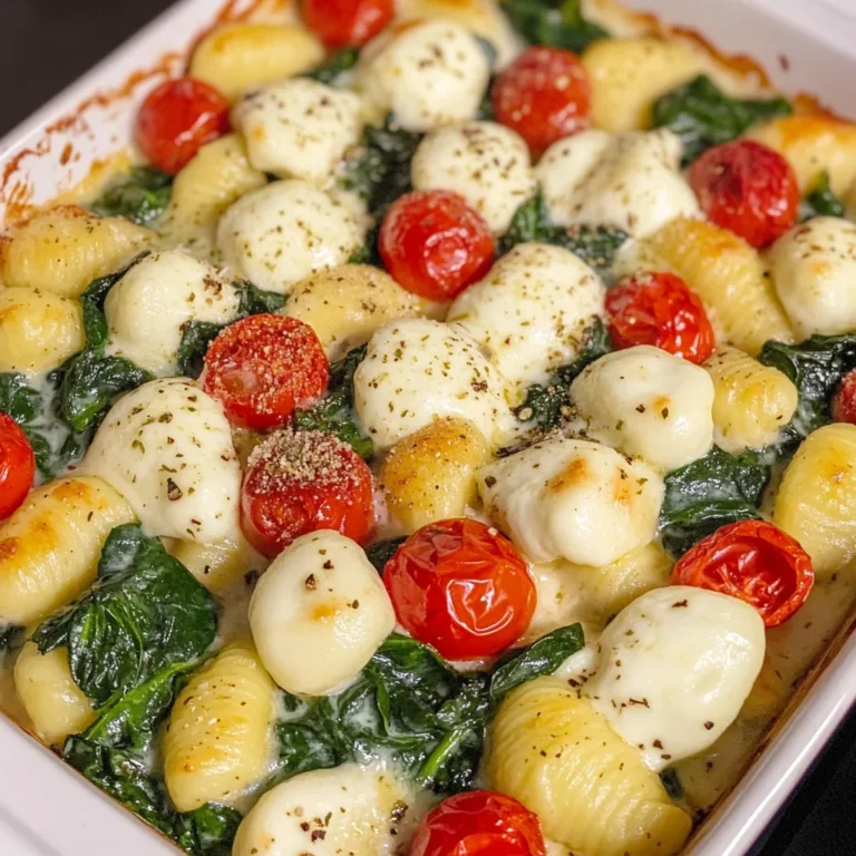 Gnocchi Auflauf mit Spinat, Tomate und Mozzarella