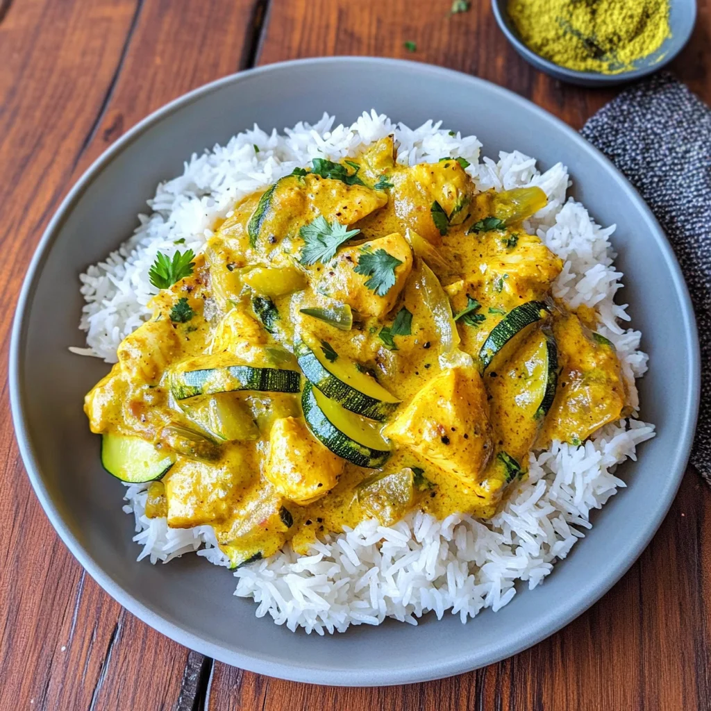 Indisches Hähnchen Curry mit Reis und Gemüse - ganz einfach