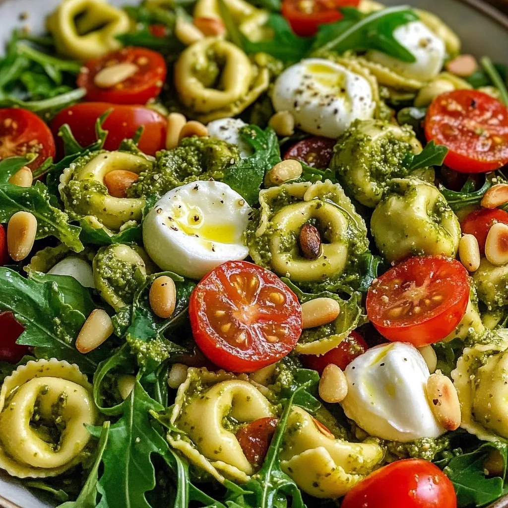Italienischer Tortellini Salat mit Pesto - einfaches Rezept