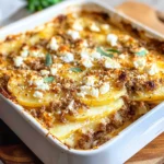 Kartoffel-Hackfleisch-Auflauf mit Feta