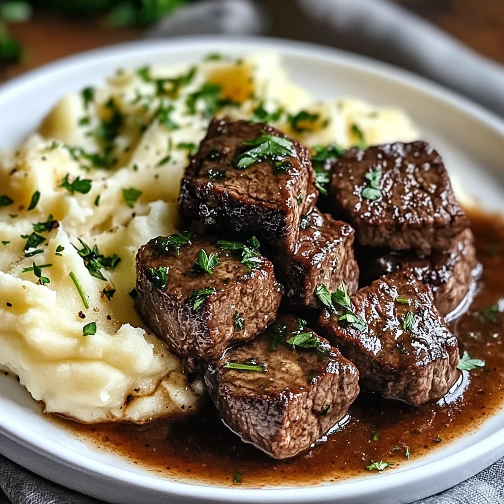 Knoblauchbutter-Rinderbissen