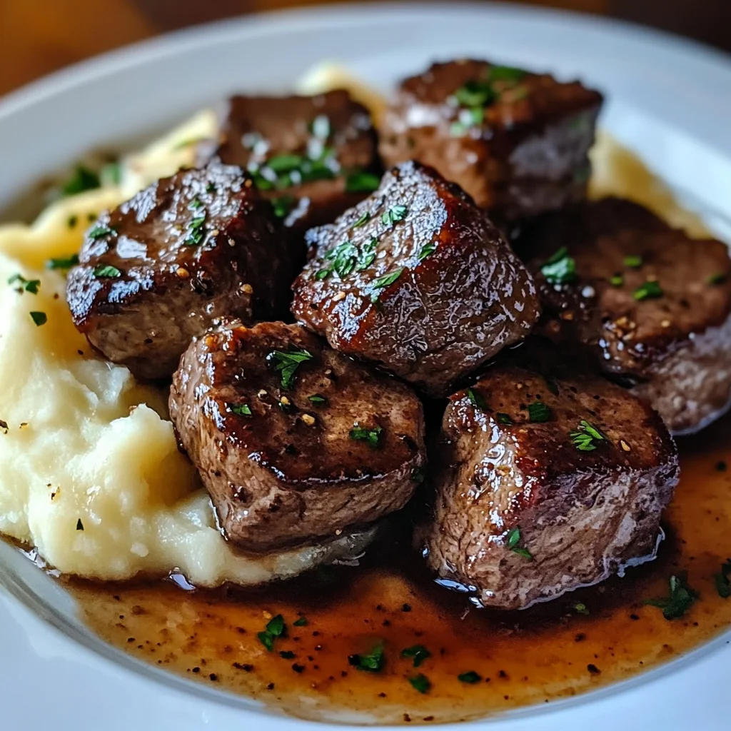 Knoblauchbutter-Rinderbissen