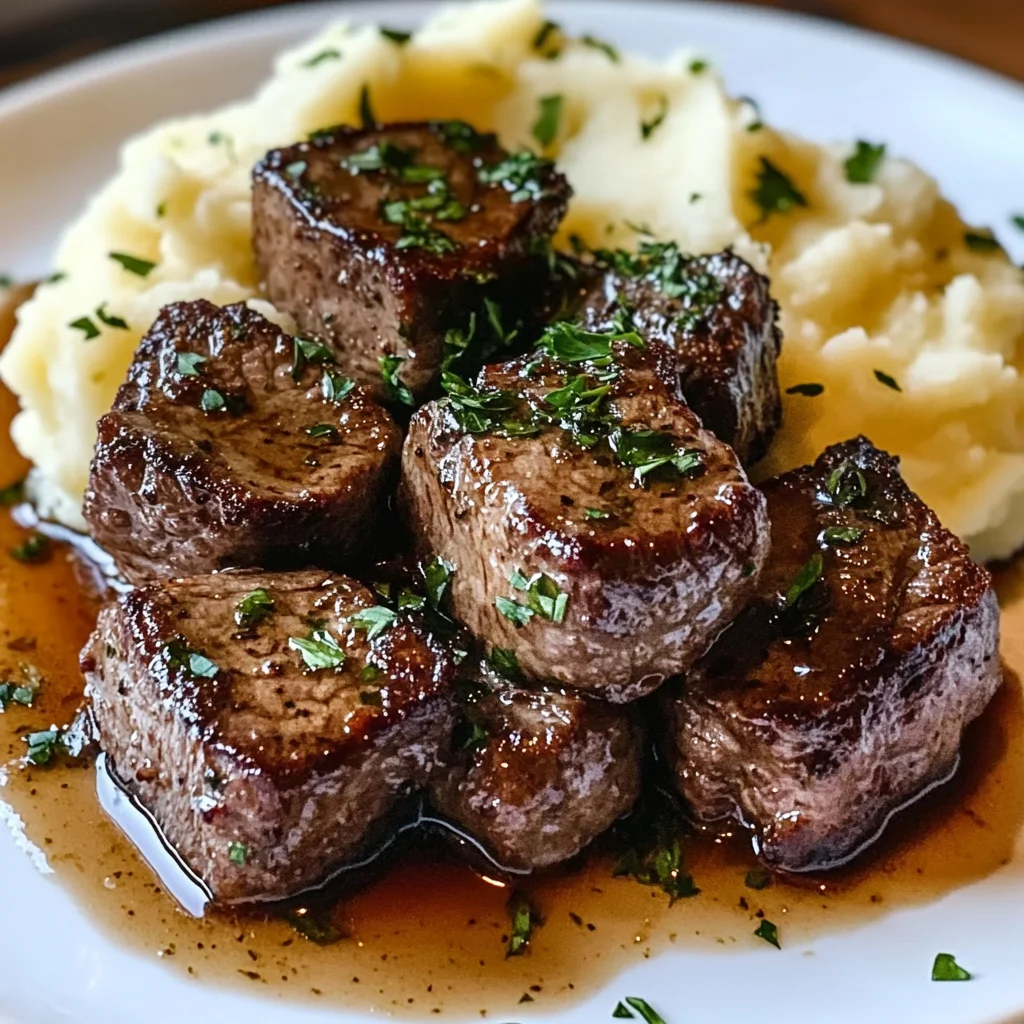 Knoblauchbutter-Rinderbissen