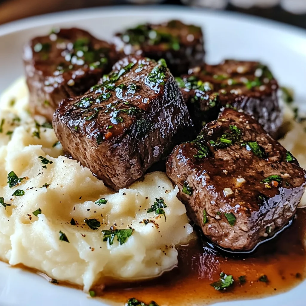 Knoblauchbutter-Rinderbissen