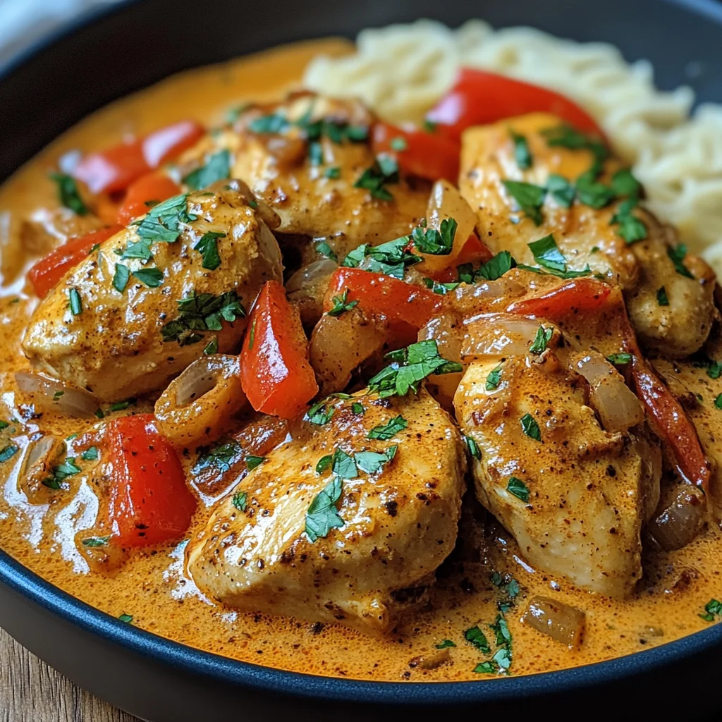 Paprika-Sahne-Hähnchen