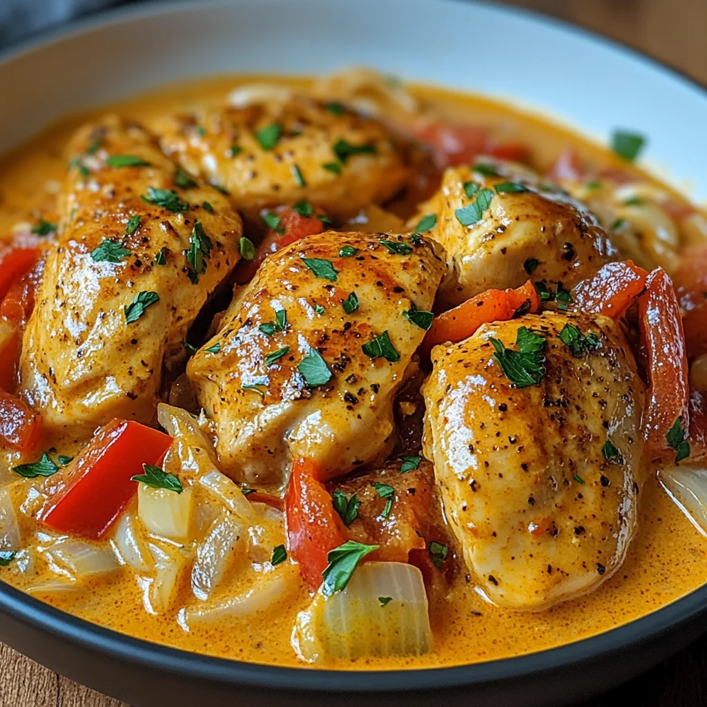 Paprika-Sahne-Hähnchen