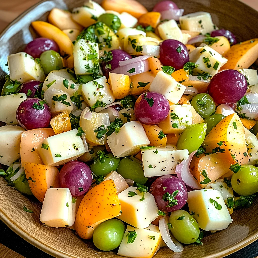 Salat mit Käse und Birnen