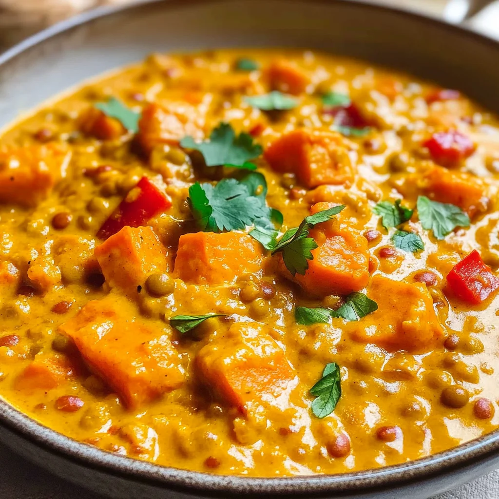 Süßkartoffel-Linsen-Curry