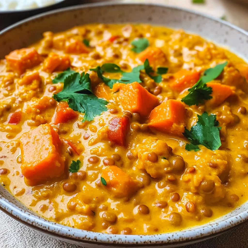 Süßkartoffel-Linsen-Curry
