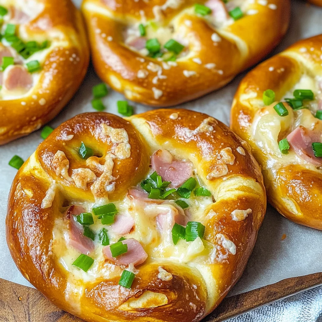 Überbackene Brezeln mit Schinken & Käse
