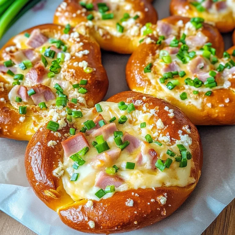 Überbackene Brezeln mit Schinken & Käse