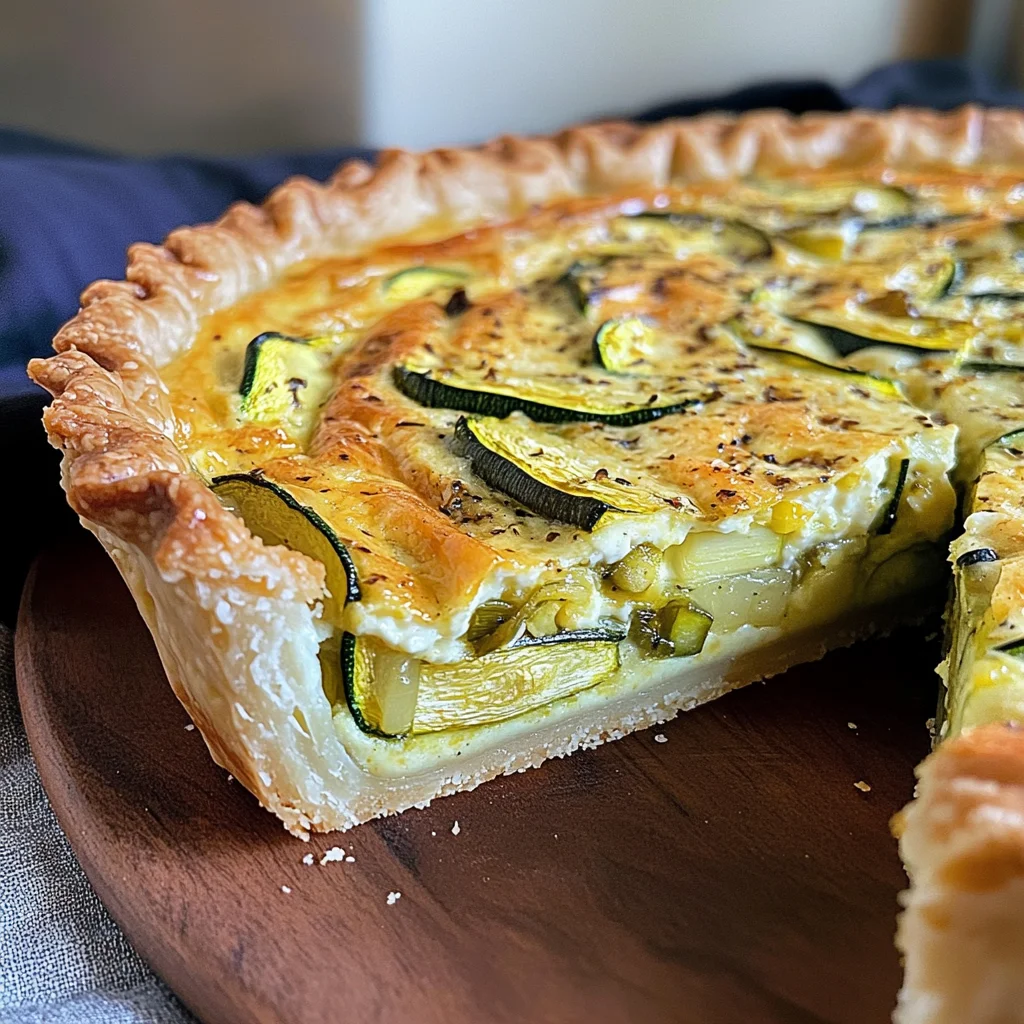 Zucchini Quiche Rezept mit Porree