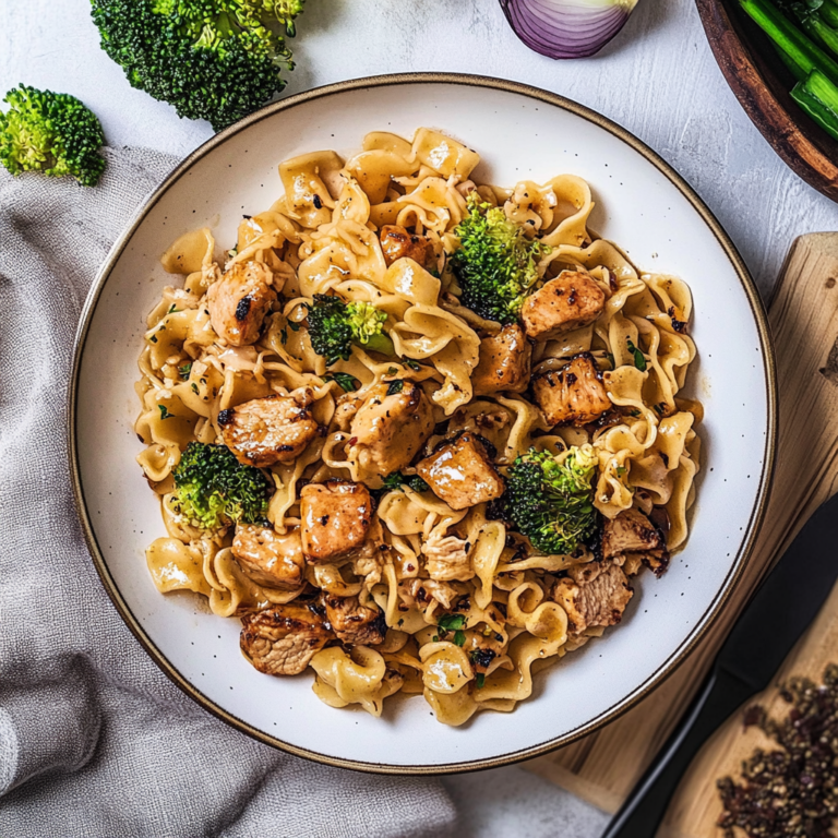 Perfekte Bratnudeln mit Huhn & Gemüse in 15 Minuten