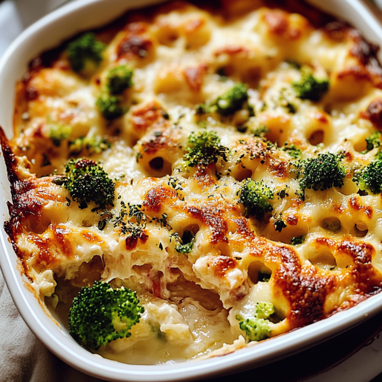 Unwiderstehlicher Brokkoli Hähnchen Auflauf mit Frischkäse