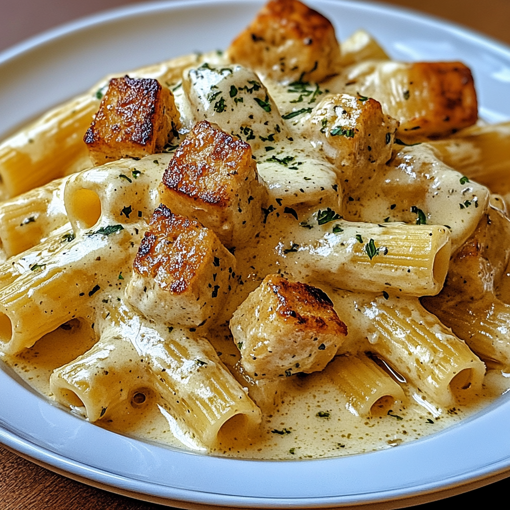 Cremiges Knoblauchbutter-Huhn & Rigatoni: Ein Genuss!