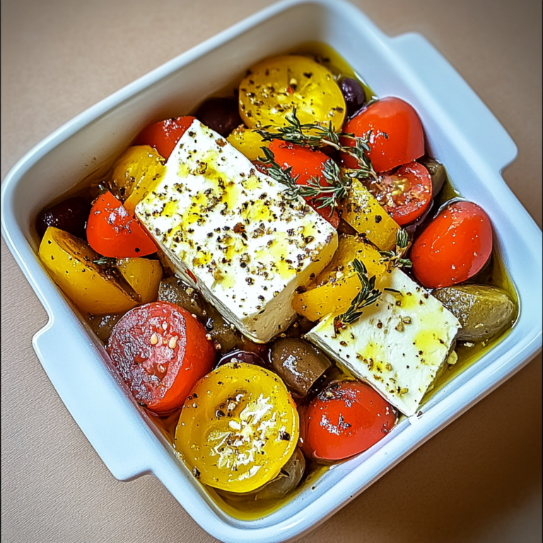 Verführerischer Gebackener Feta auf Mediterranem Gemüse