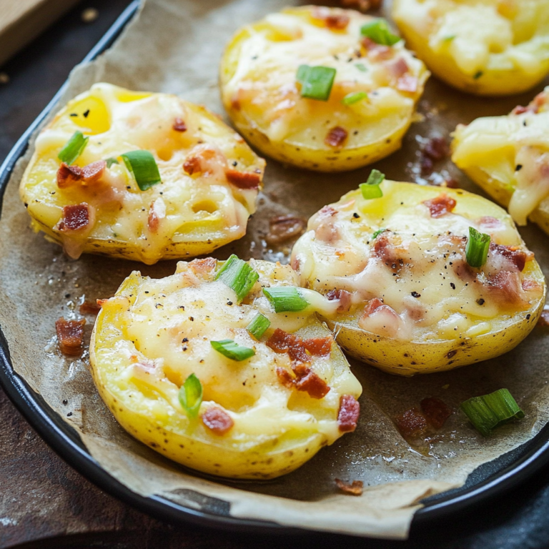 Leckere Gefüllte Kartoffeln nach Flammkuchen Art Rezept