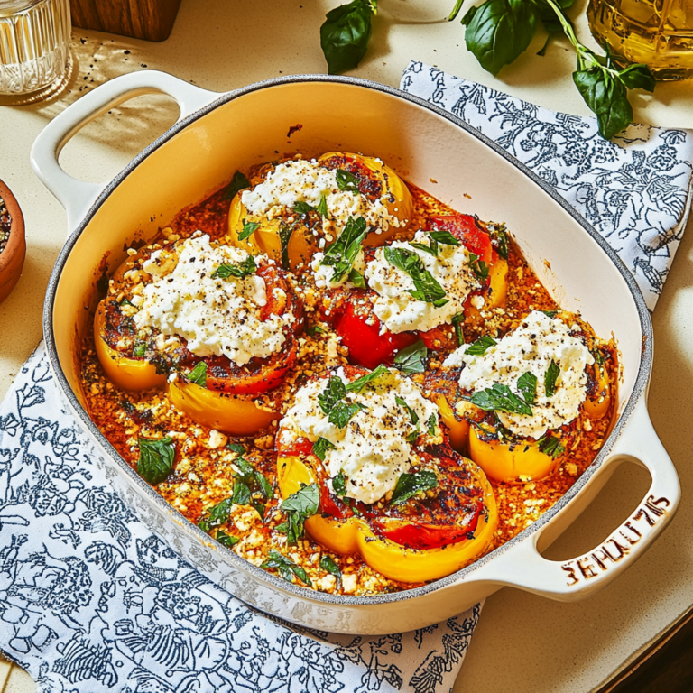 Köstliche Gefüllte Paprika Vegetarisch mit Reis & Feta