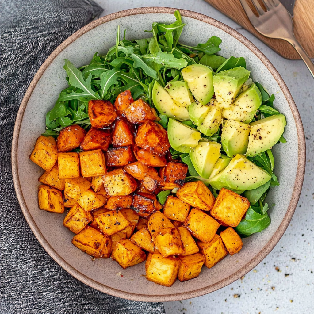 Knusprige Ofenkartoffeln mit Salat – Schnelles Bowl Rezept