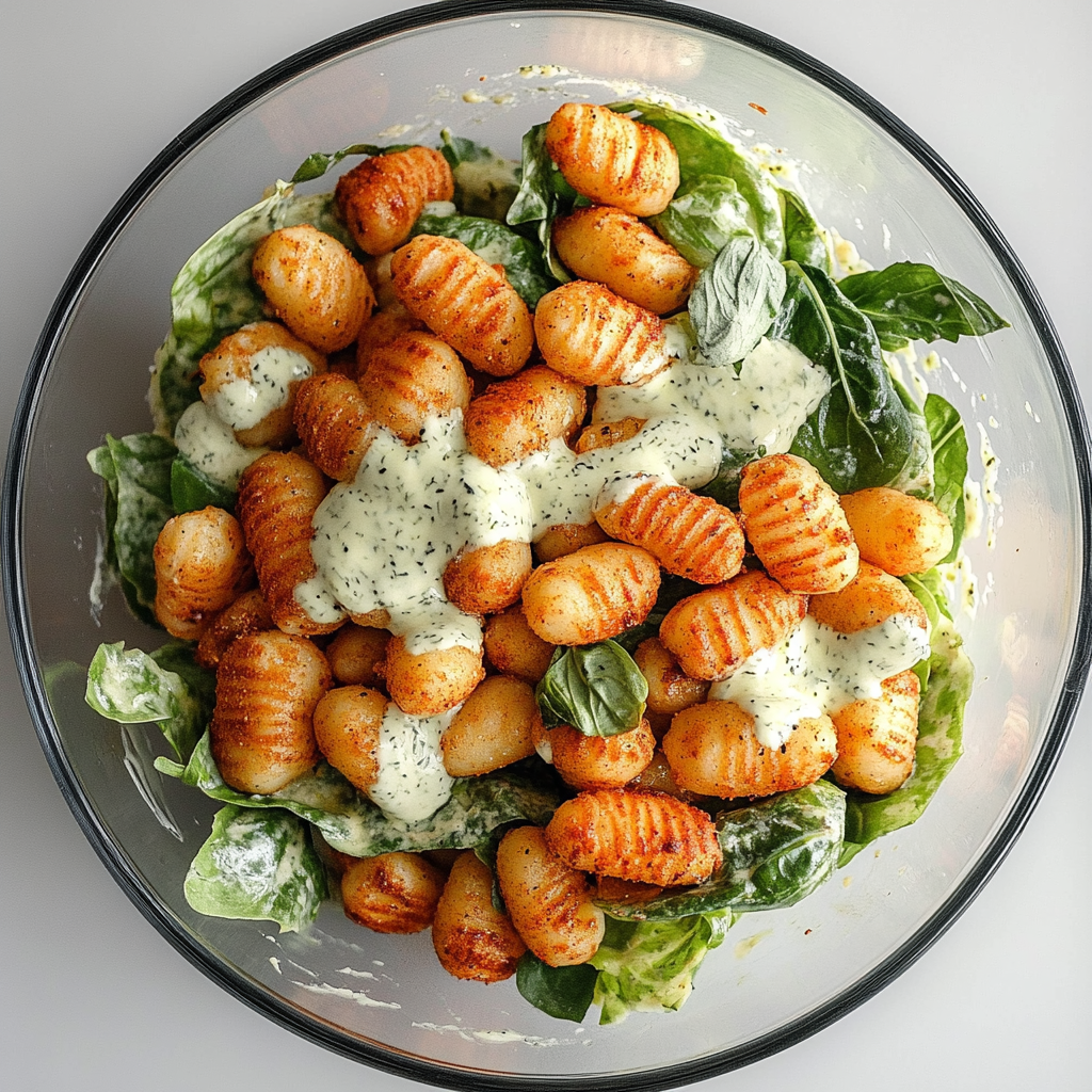 Knuspriger Gnocchi-Salat mit Joghurt-Dressing – Lecker & …