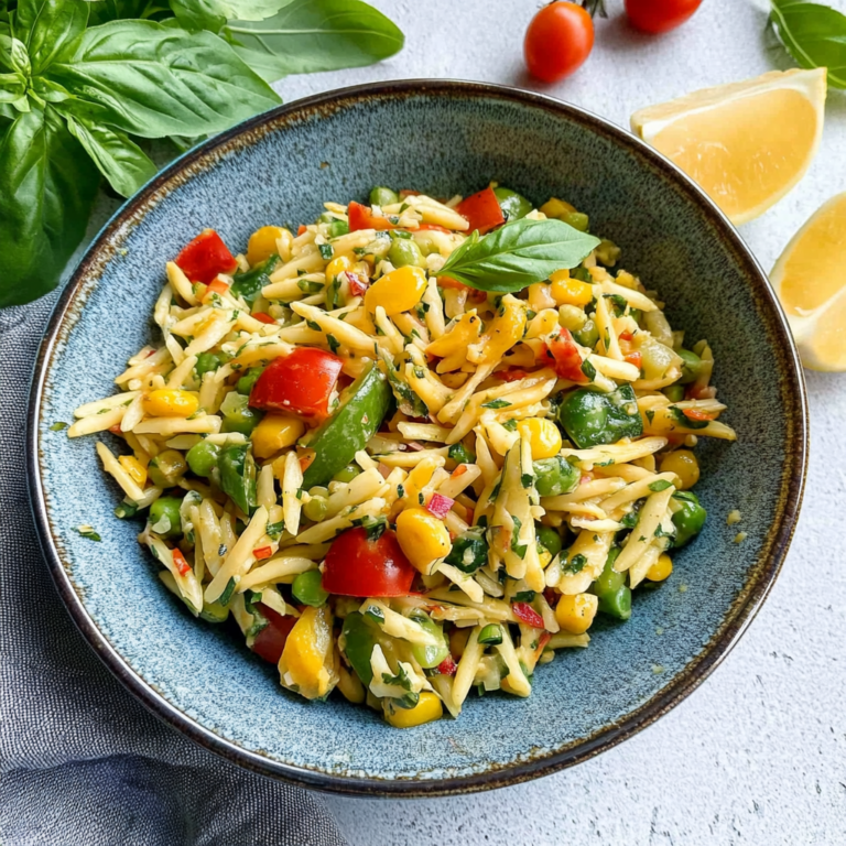 Verführerischer Kritharaki-Salat mit Paprika für jeden An…
