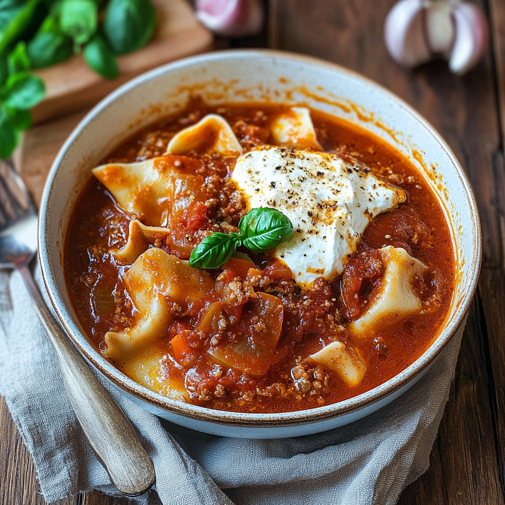 Unwiderstehliche Lasagnesuppe für die ganze Familie