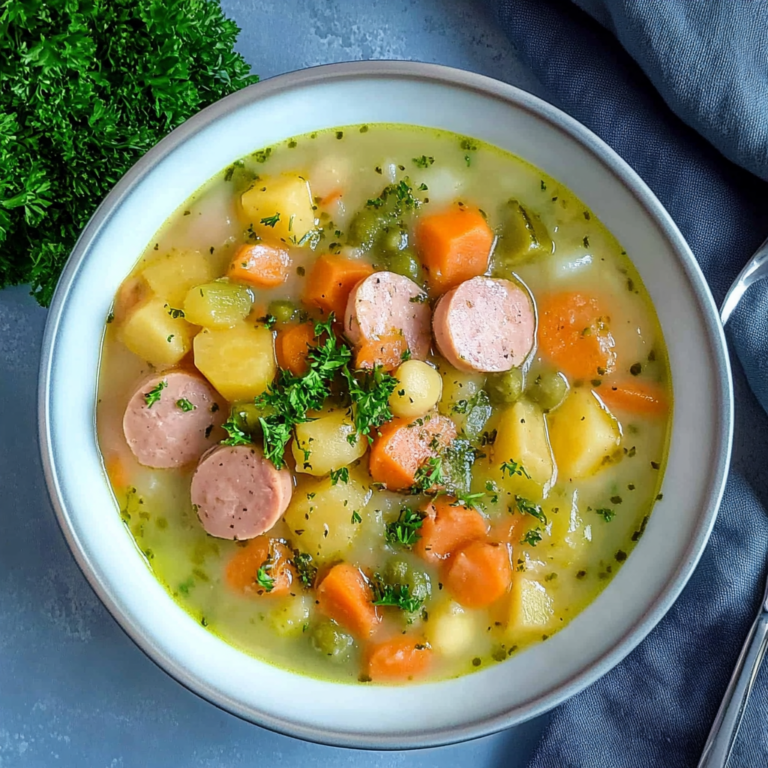 Omas Kartoffelsuppe mit Würstchen – Herzhaft & Gemütlich!