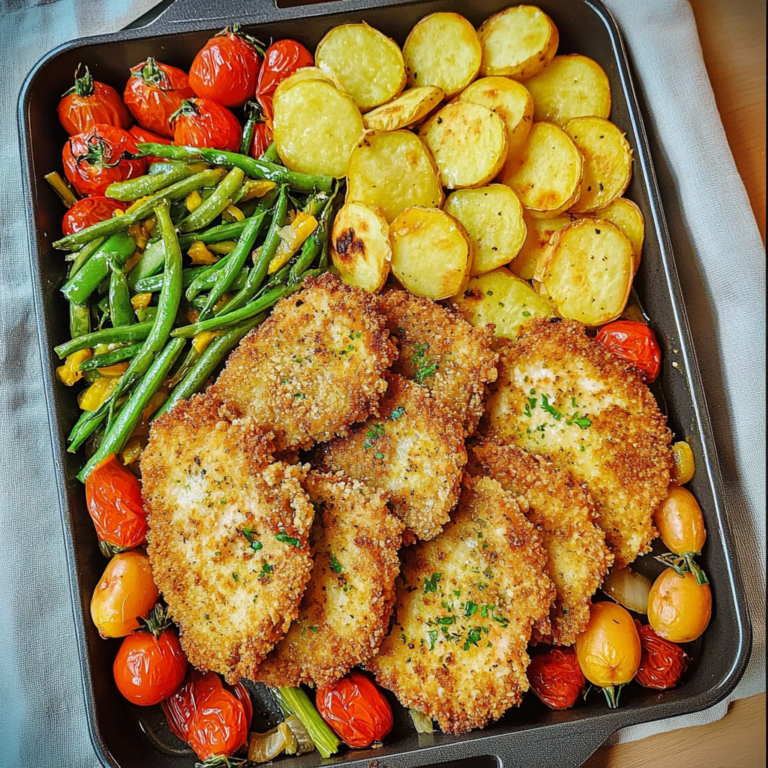 Knusprige Panierte Parmesan Hähnchenschnitzel aus dem Ofen