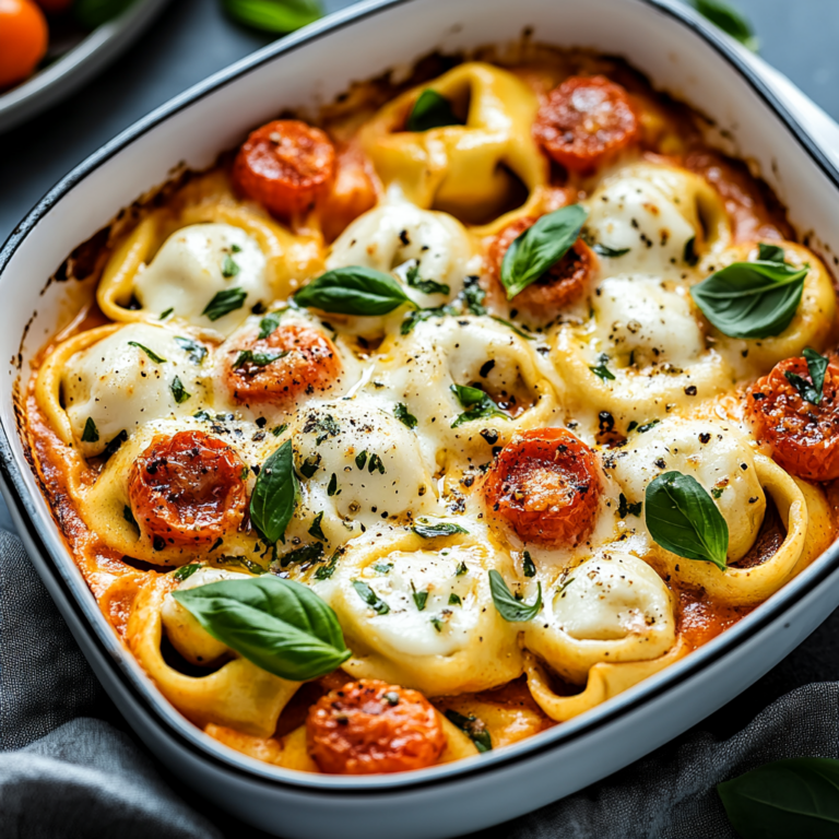 Unwiderstehlicher Tortellini-Auflauf mit Tomaten & Mozzar…