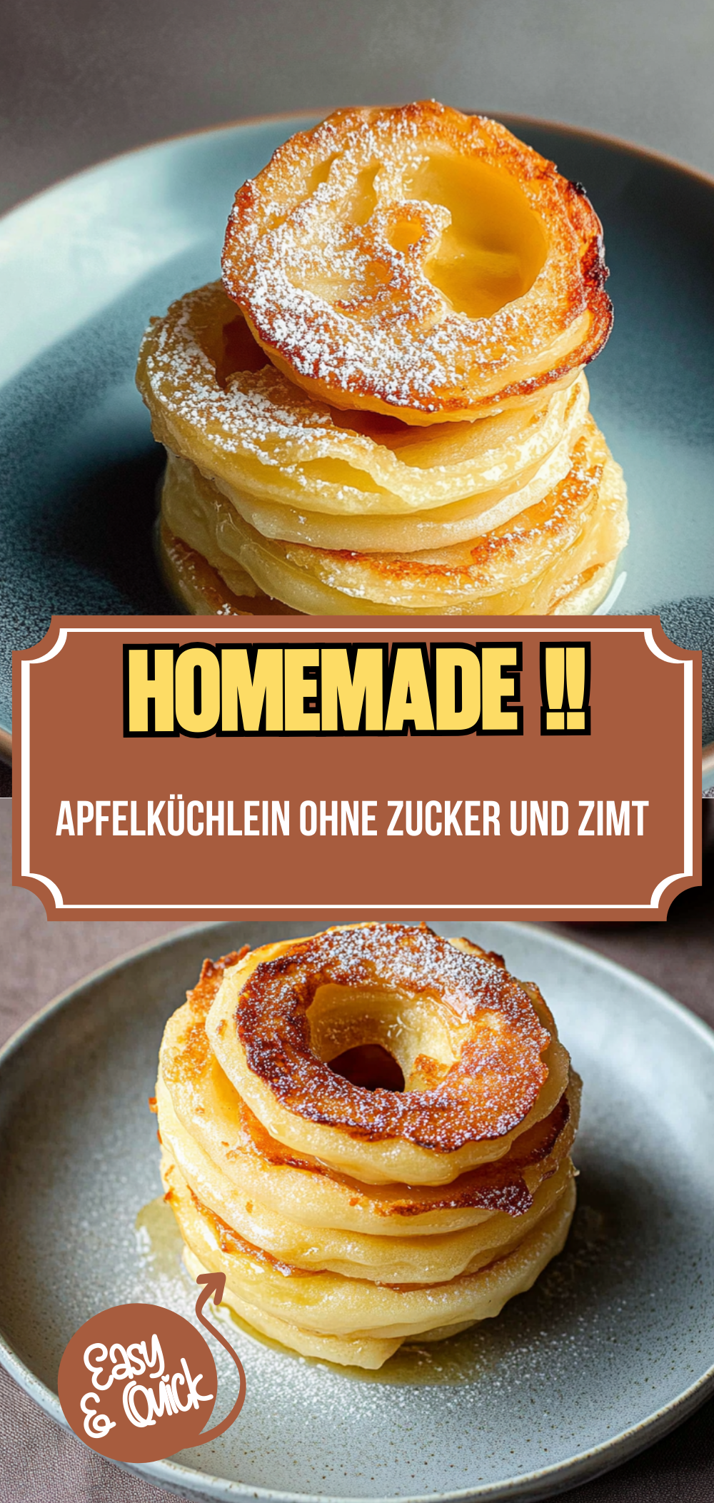 Apfelküchlein ohne Zucker