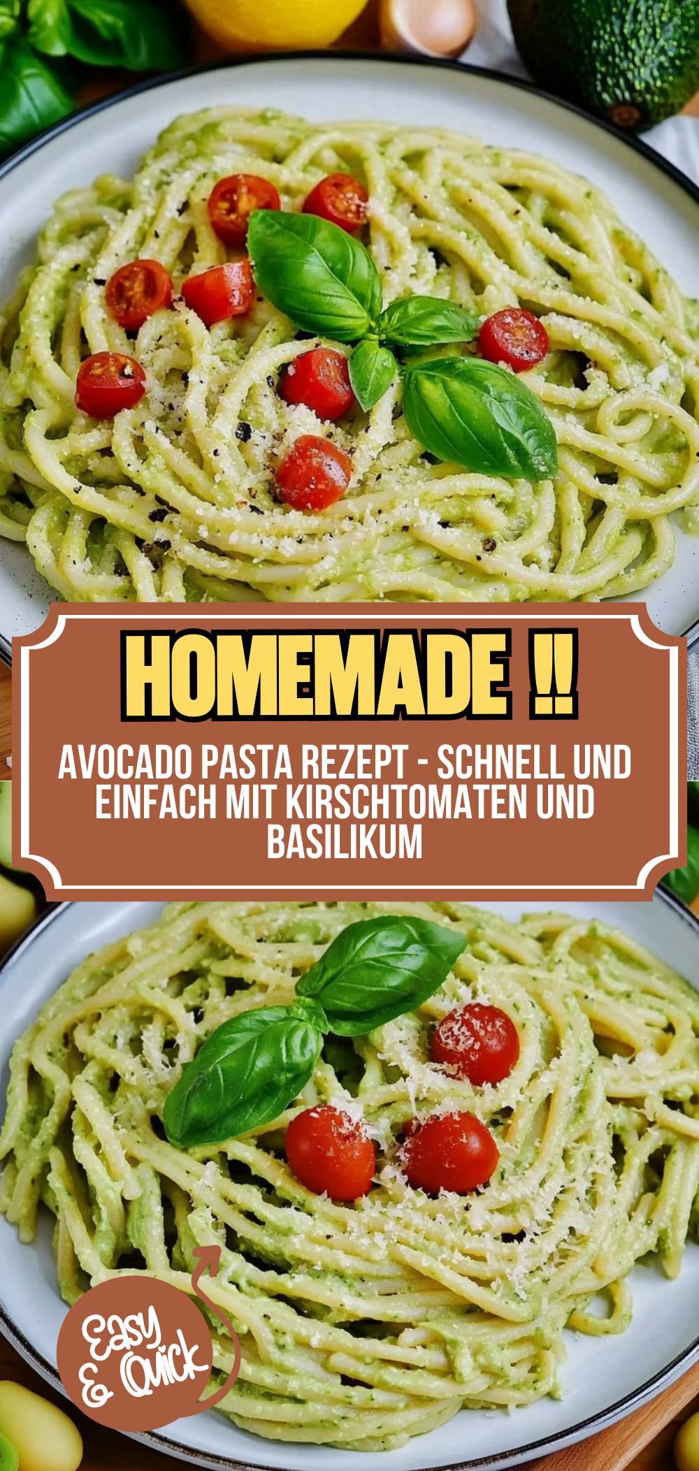 Avocado Pasta Rezept - schnell und einfach