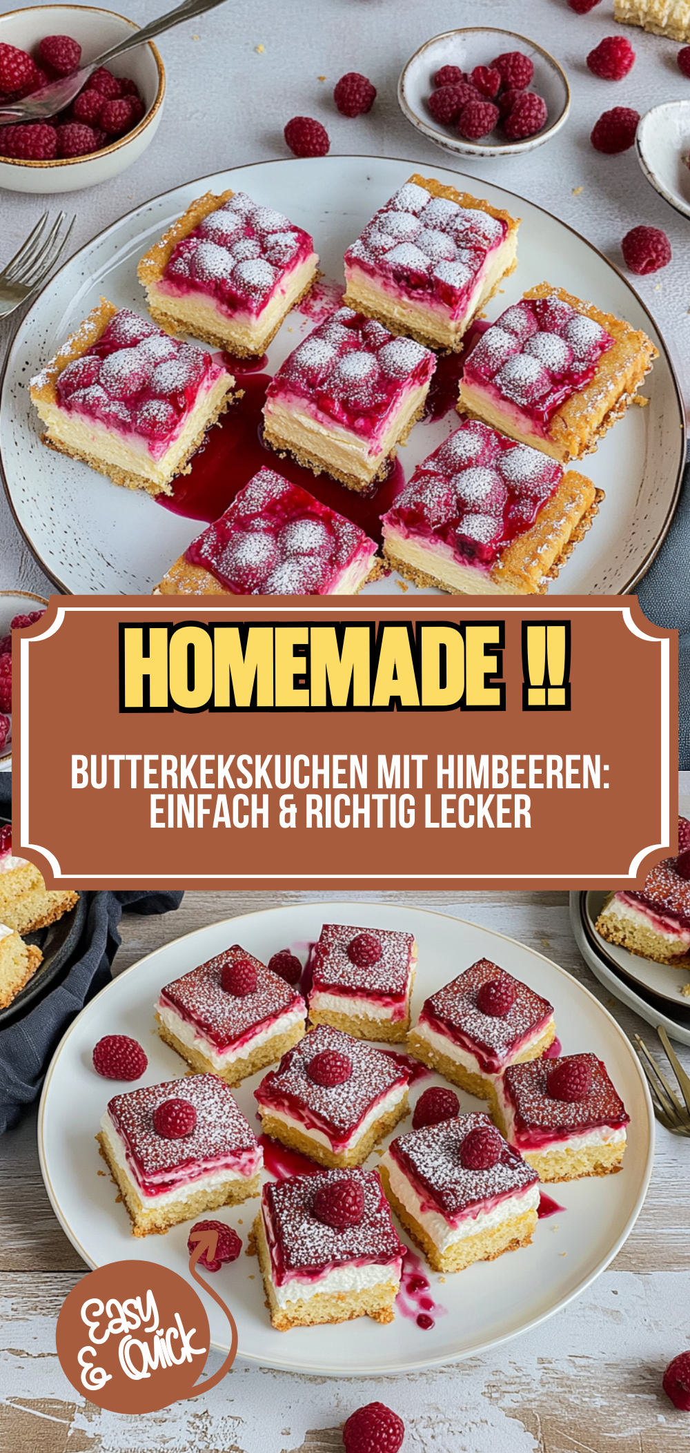 Butterkekskuchen mit Himbeeren: einfach & richtig lecker