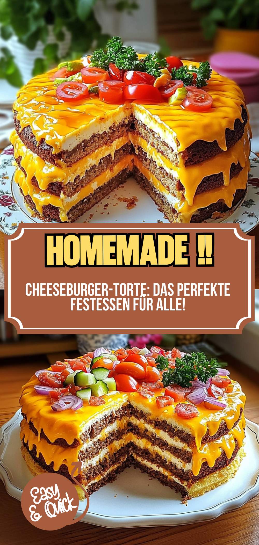 Cheeseburger-Torte: Das perfekte Festessen für alle!