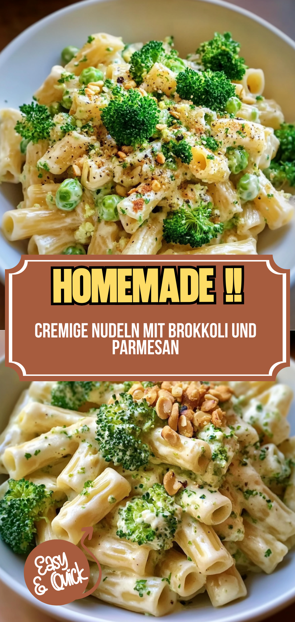 Cremige Nudeln mit Brokkoli