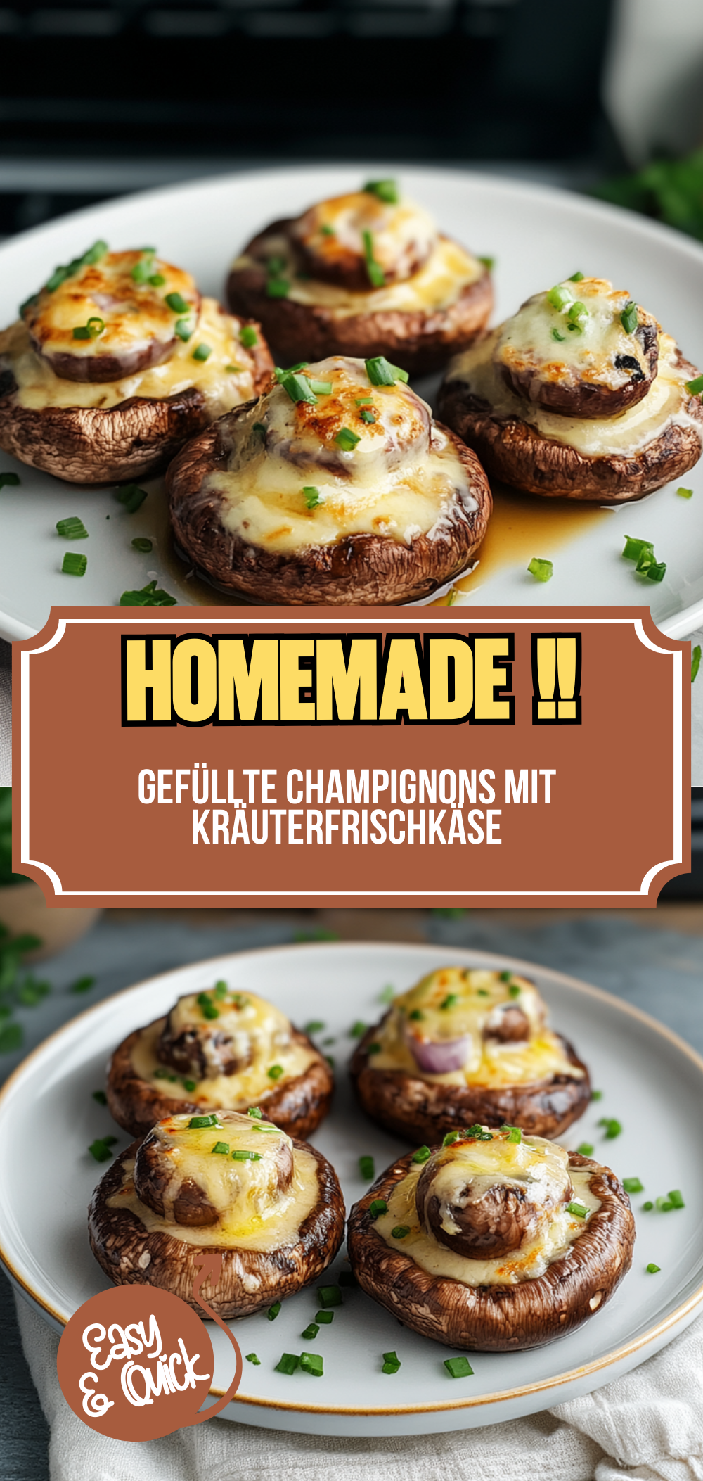 Gefüllte Champignons