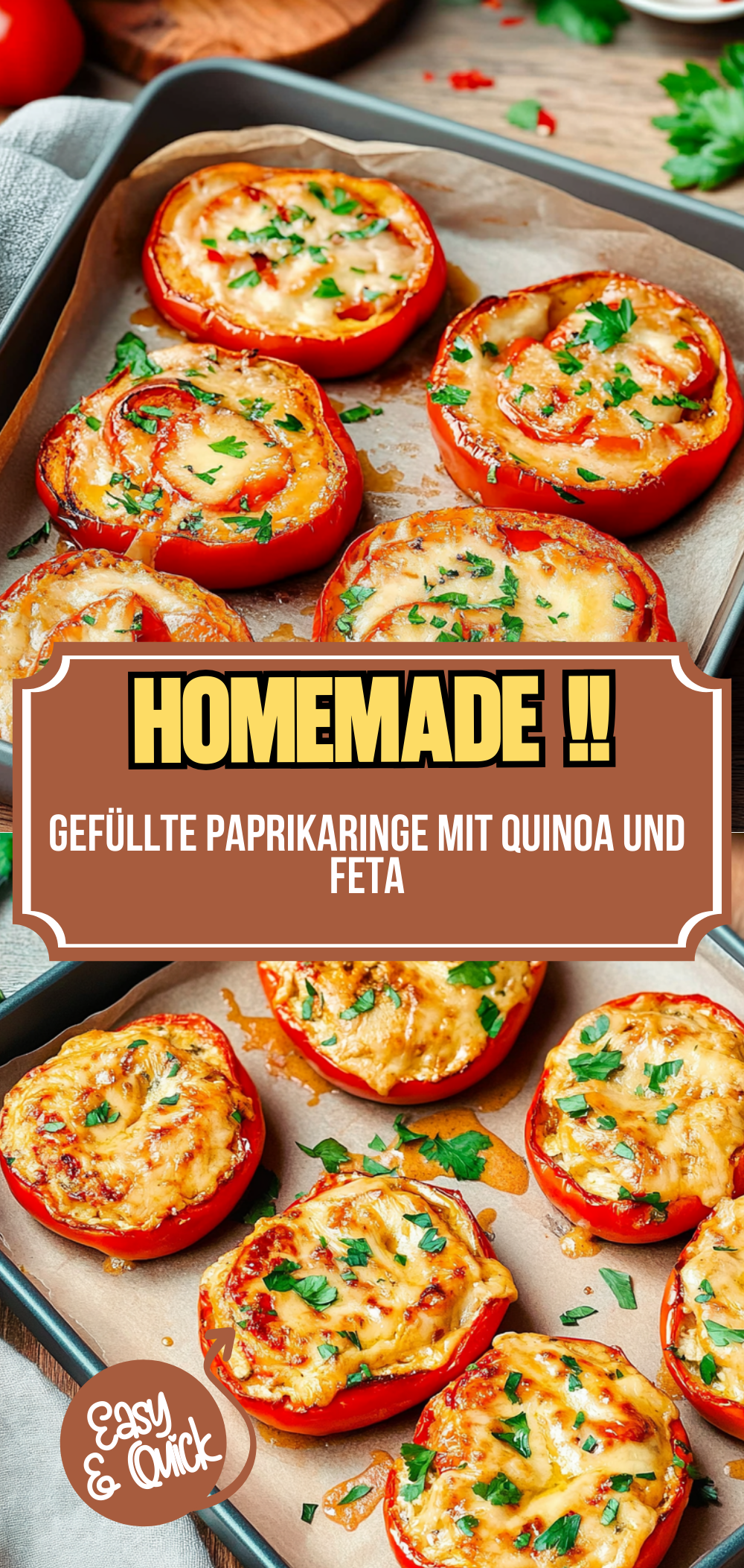 Gefüllte Paprikaringe