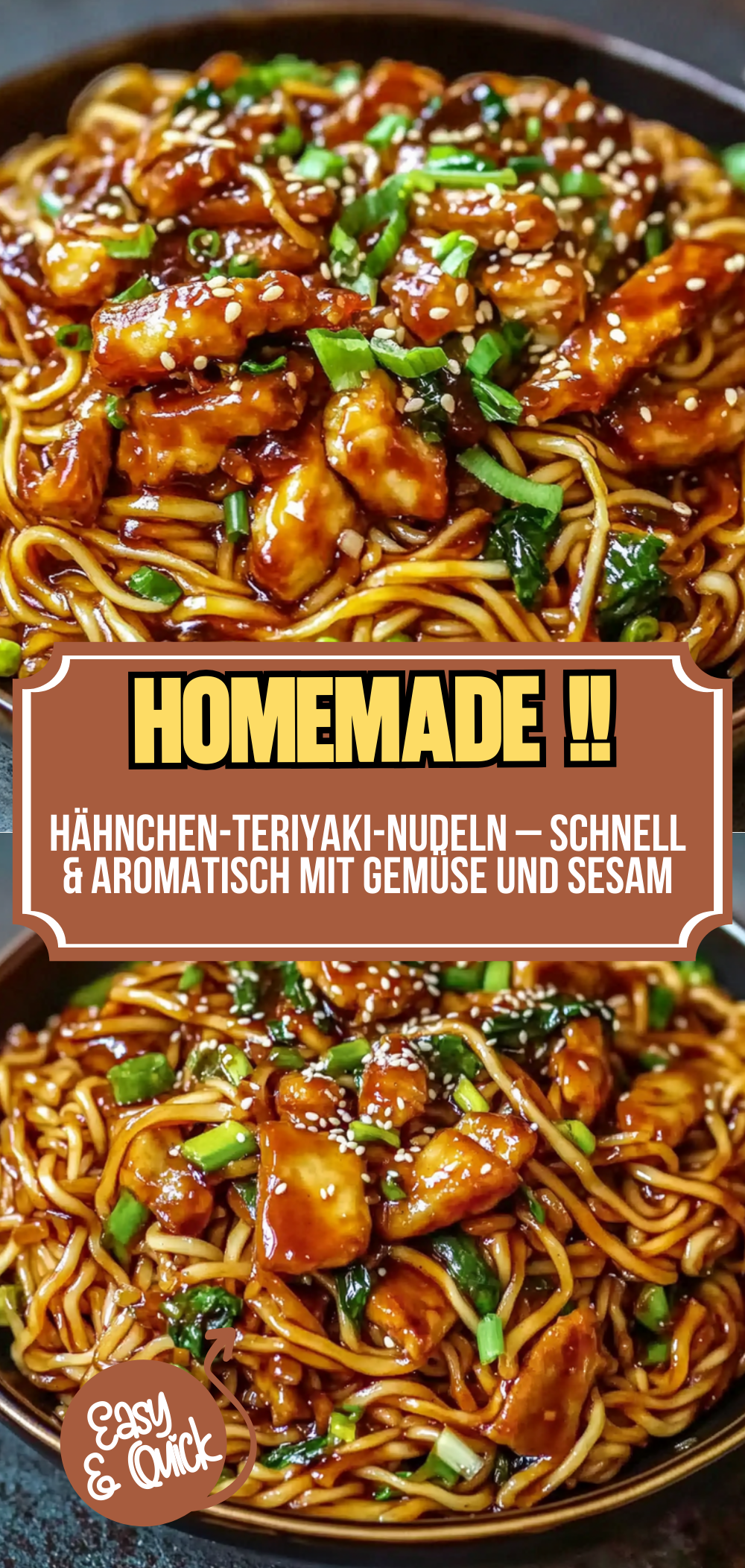 Hähnchen-Teriyaki-Nudeln – schnell & aromatisch