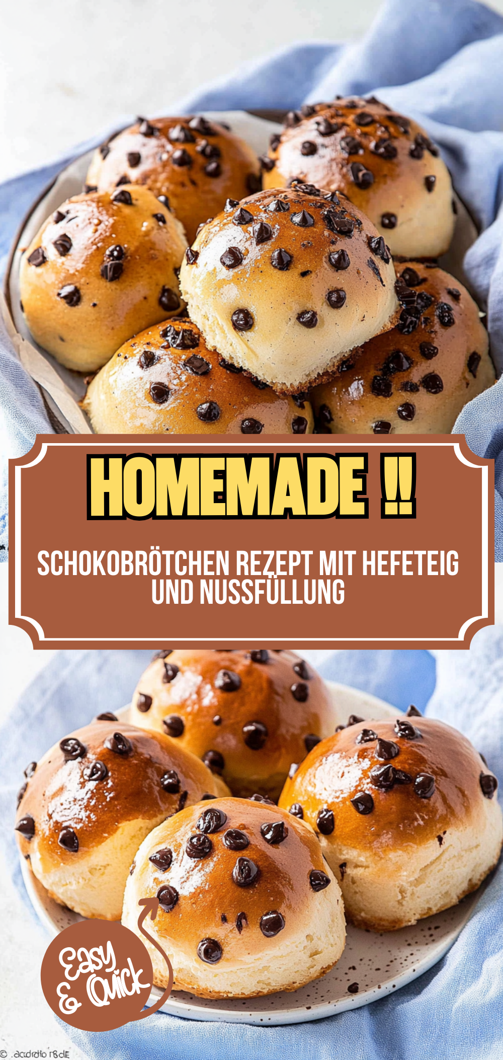 Schokobrötchen Rezept mit Hefeteig